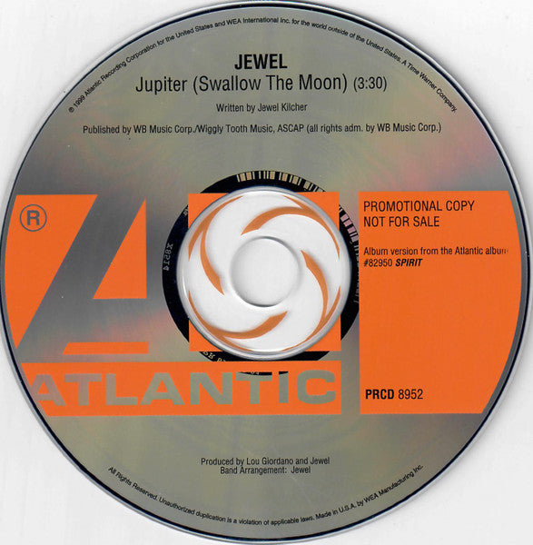 Jewel : Jupiter (Swallow The Moon) (CD, Single, Promo)