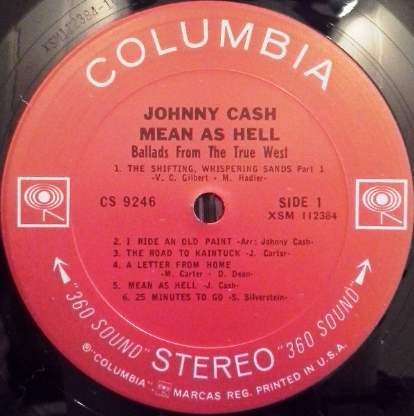 Johnny Cash : Mean As Hell! - Ballads From The True West (LP, Album, San)