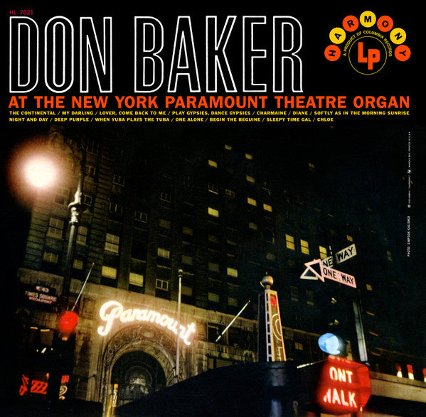 Don Baker (2) : Don Baker At The New York Paramount Theatre Organ (LP, Album)