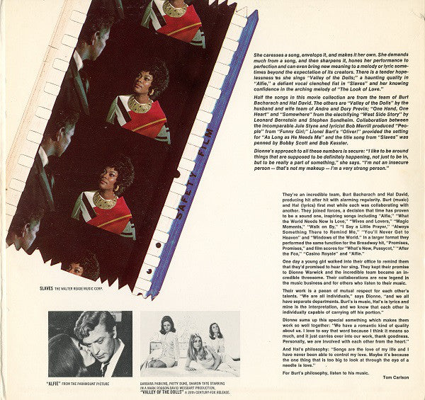 Dionne Warwick : Dionne Warwick's Greatest Motion Picture Hits (LP, Album, Comp, Club, Gat)