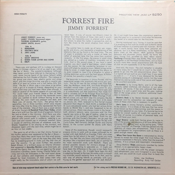 Jimmy Forrest : Forrest Fire (LP, Album, Mono)
