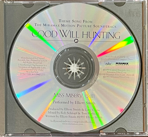 Elliott Smith : Theme Song From The Miramax Motion Picture Soundtrack Good Will Hunting (CD, Promo)