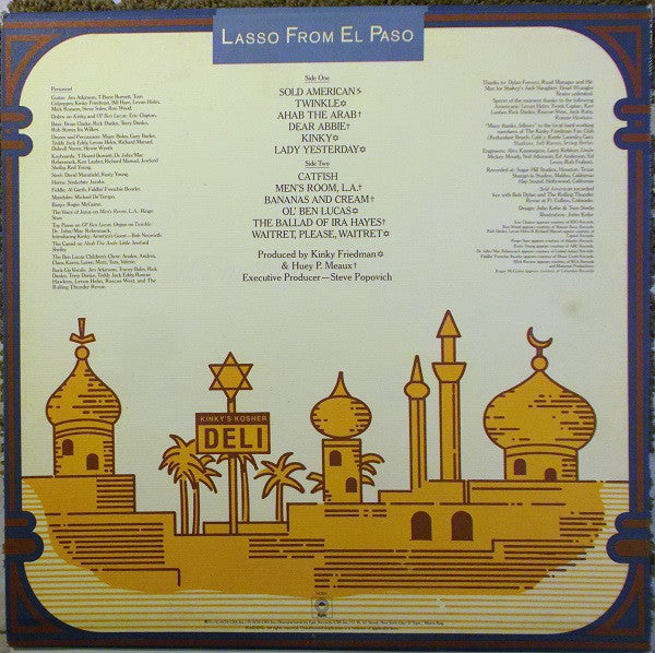 Kinky Friedman : Lasso From El Paso (LP, Album, San)