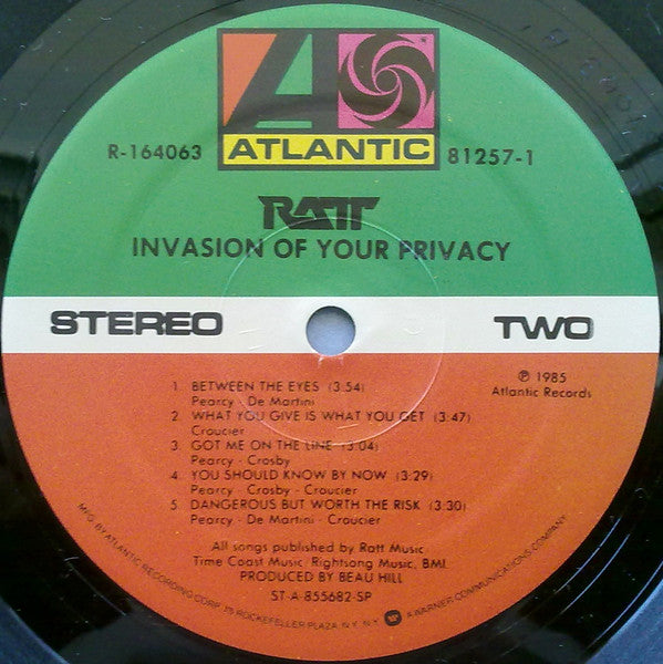 Ratt : Invasion Of Your Privacy (LP, Album, Club)
