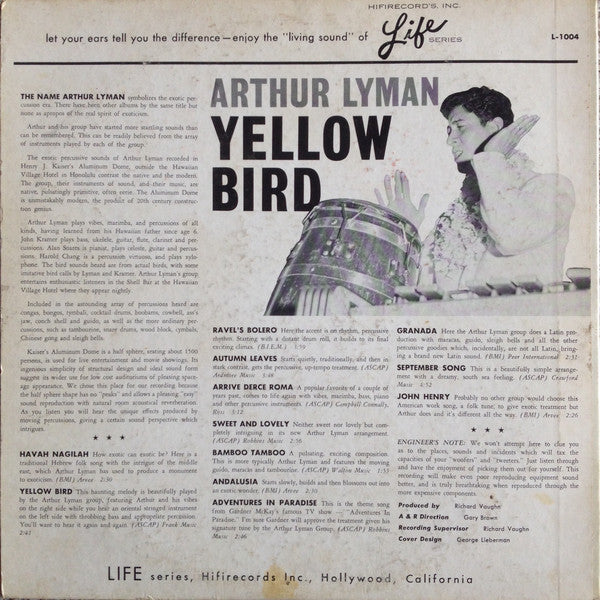 Arthur Lyman : Yellow Bird (LP, Album)