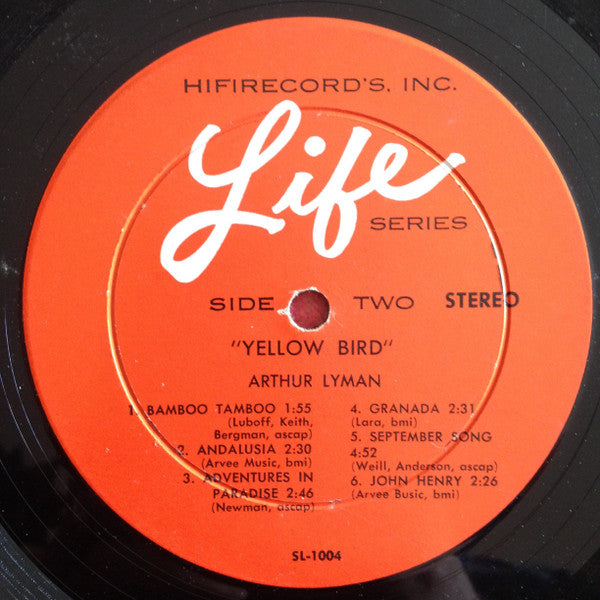 Arthur Lyman : Yellow Bird (LP, Album)