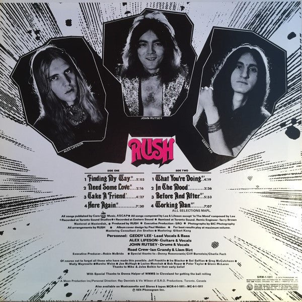 Rush : Rush (LP, Album, RE, Kee)