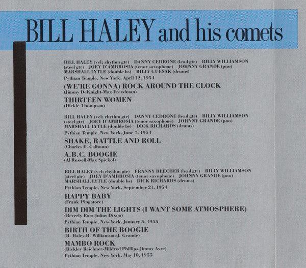Bill Haley And His Comets : From The Original Master Tapes (CD, Comp, Club, RM, JVC)