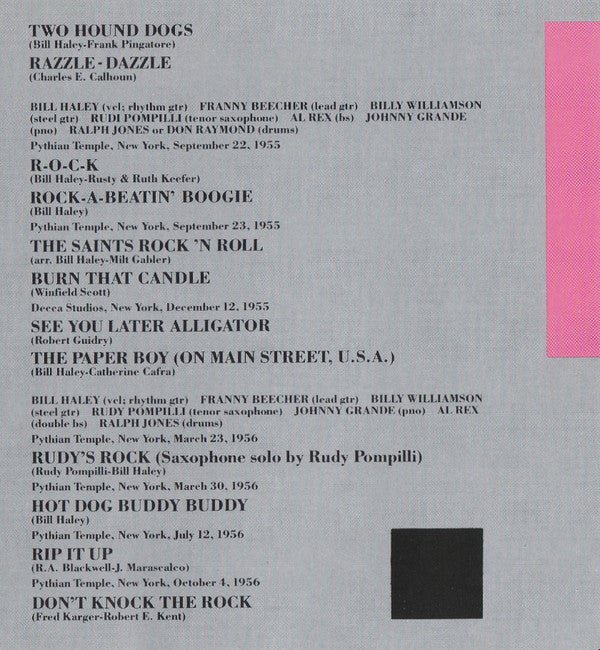 Bill Haley And His Comets : From The Original Master Tapes (CD, Comp, Club, RM, JVC)