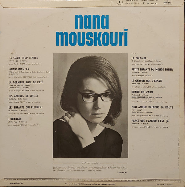 Nana Mouskouri : Le Coeur Trop Tendre (LP, Album, RE, Bla)