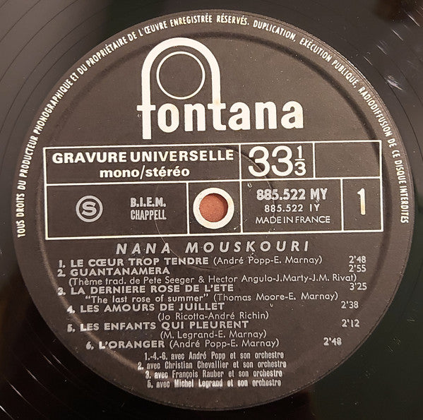 Nana Mouskouri : Le Coeur Trop Tendre (LP, Album, RE, Bla)