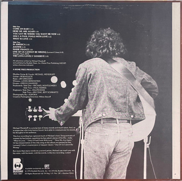 Michael Wendroff : Recorded Live (LP, Album)