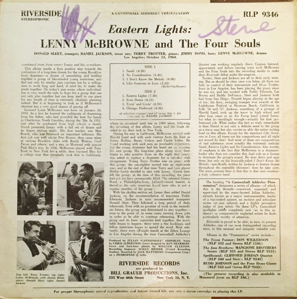 Lenny McBrowne And The 4 Souls : Eastern Lights (LP, Album)