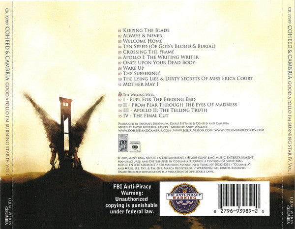 Coheed And Cambria : Good Apollo I'm Burning Star IV | Volume One: From Fear Through The Eyes Of Madness (CD, Album, Sli)