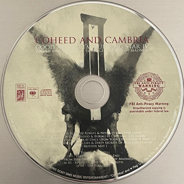Coheed And Cambria : Good Apollo I'm Burning Star IV | Volume One: From Fear Through The Eyes Of Madness (CD, Album, Sli)