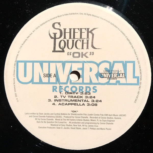 D-Block Presents Sheek Louch : Ok b/w I Ain't Forget (12", Promo)
