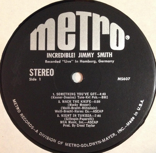 Jimmy Smith : Incredible! Jimmy Smith (LP, Album)
