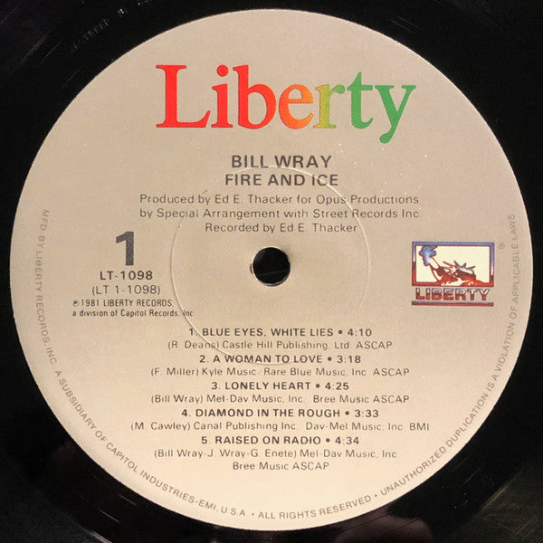 Bill Wray : Fire And Ice (LP, Album)