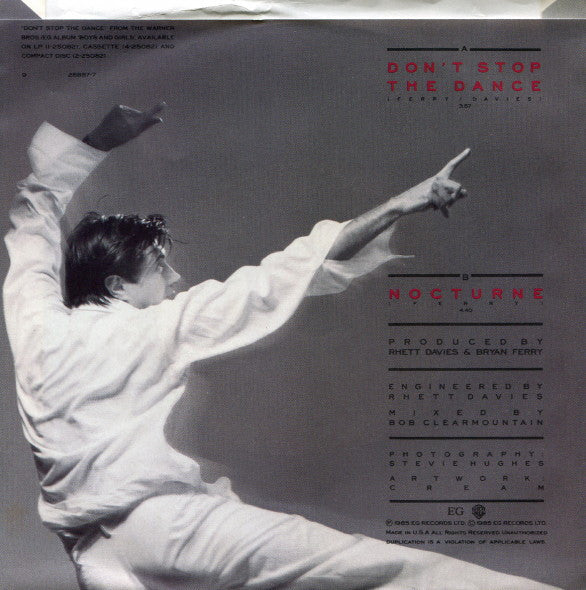 Bryan Ferry : Don't Stop The Dance (7", Promo)