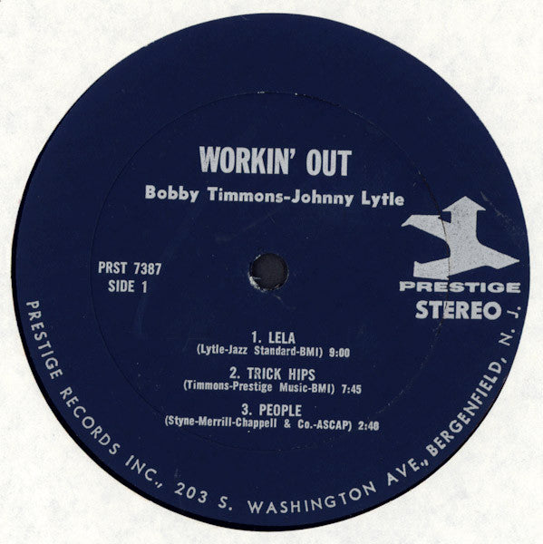 Bobby Timmons With Johnny Lytle : Workin' Out! (LP, Album)