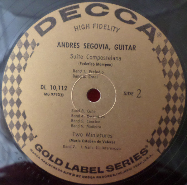 Andrés Segovia : Suite In Modo Polonico ・A.Tansman / Suite Compostelana ・F.Mompou (LP, Album)