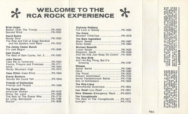 David Bowie : The Rise And Fall Of Ziggy Stardust And The Spiders From Mars (Cass, Album)