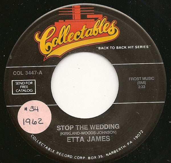Etta James : Stop The Wedding / Fool That I Am (7")