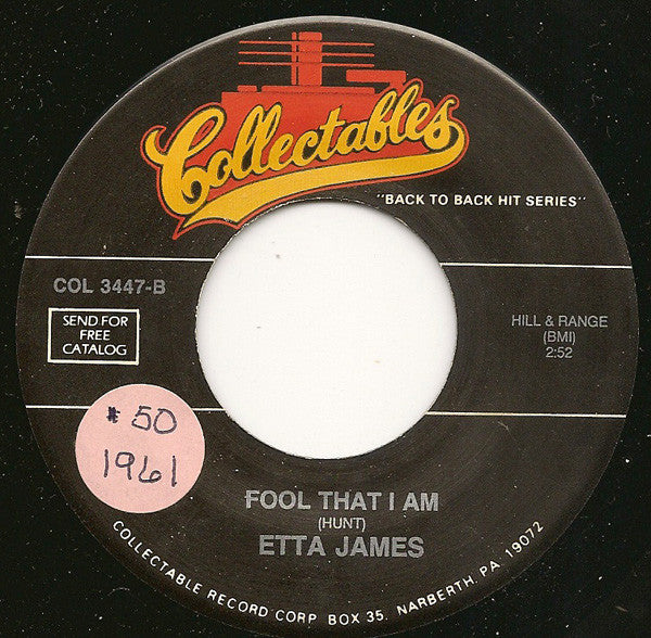 Etta James : Stop The Wedding / Fool That I Am (7")