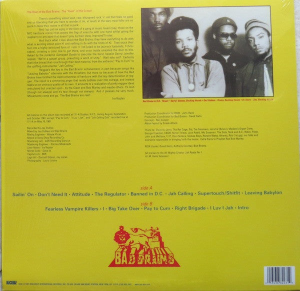 Bad Brains : Bad Brains (LP, Album, RE)
