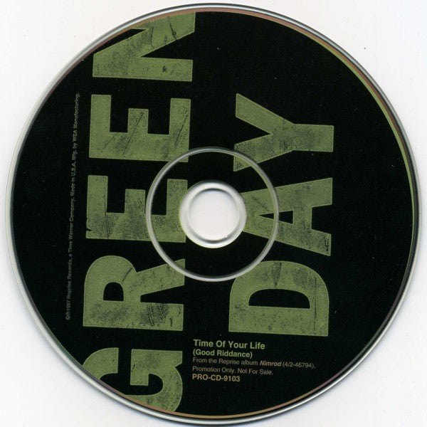 Green Day : Time Of Your Life (Good Riddance) (CD, Maxi, Promo)