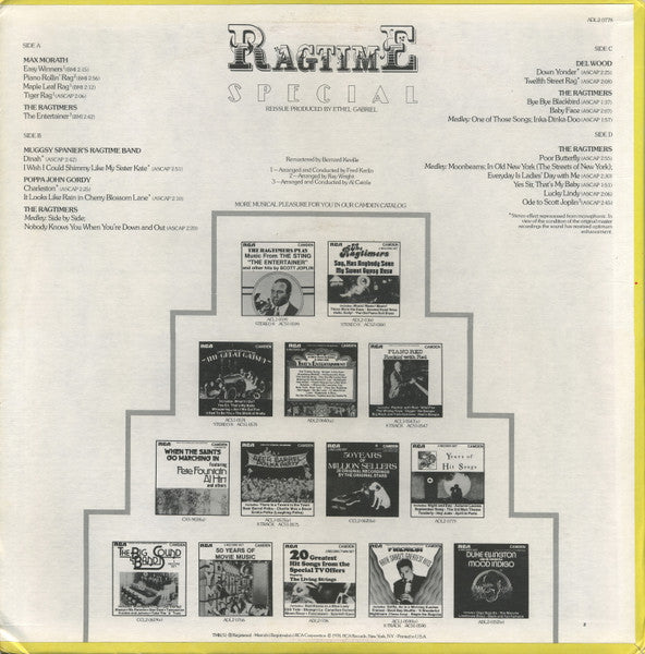 Various : Ragtime Special: Max Morath [Et Al.] Play Greats By Scott Joplin And Others (2xLP, Comp, RM)