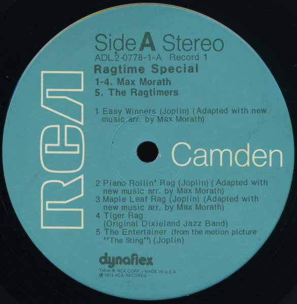 Various : Ragtime Special: Max Morath [Et Al.] Play Greats By Scott Joplin And Others (2xLP, Comp, RM)