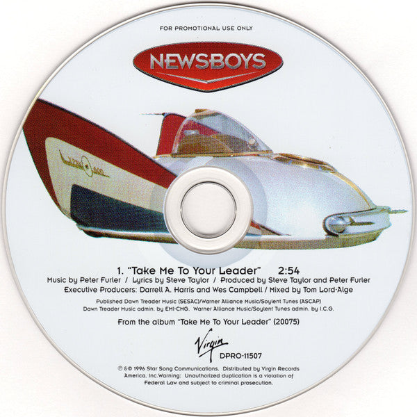 Newsboys : Take Me To Your Leader (CD, Single, Promo)