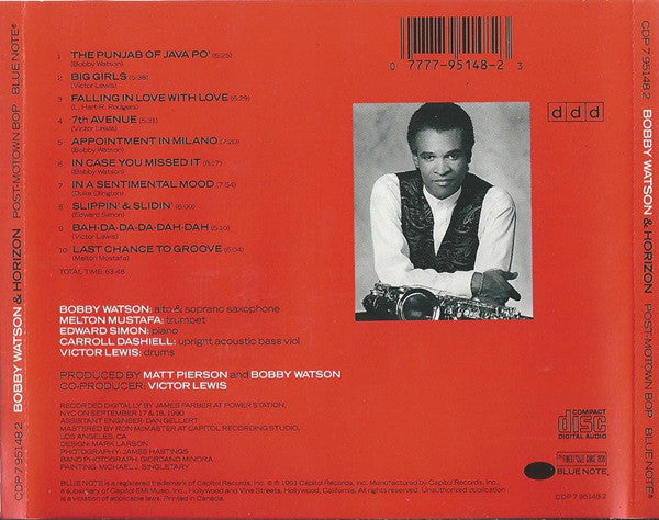 Bobby Watson & Horizon Featuring Victor Lewis : Post-Motown Bop (CD, Album)