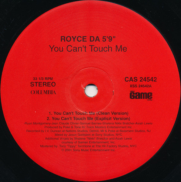 Royce Da 5'9" : You Can't Touch Me (12")