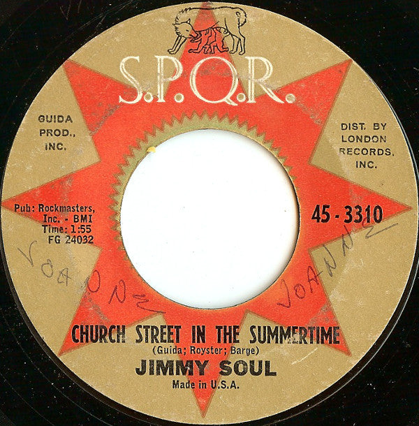 Jimmy Soul : Church Street In The Summertime (7")
