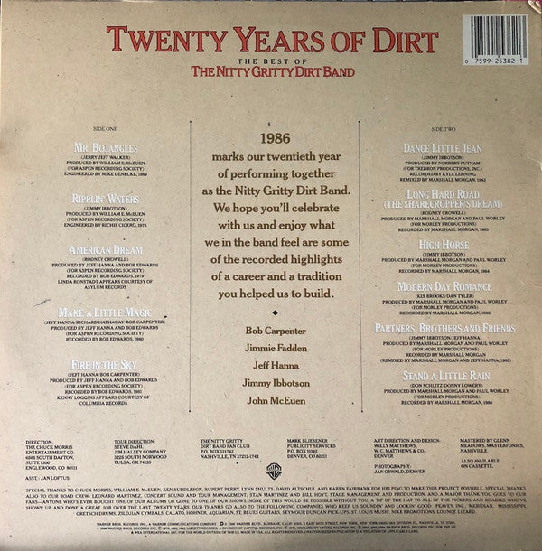 The Nitty Gritty Dirt Band* : Twenty Years Of Dirt - The Best Of The Nitty Gritty Dirt Band (LP, Comp, All)