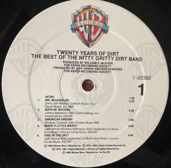 The Nitty Gritty Dirt Band* : Twenty Years Of Dirt - The Best Of The Nitty Gritty Dirt Band (LP, Comp, All)