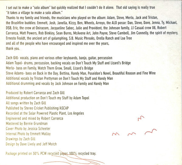 Zach Gill : Zach Gill's Stuff (CD, Album, Promo)