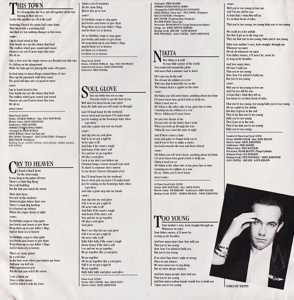 Elton John : Ice On Fire (LP, Album, Club)