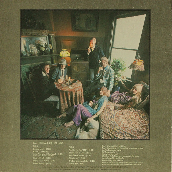Dan Hicks And His Hot Licks : Original Recordings (LP, Album, RP, San)