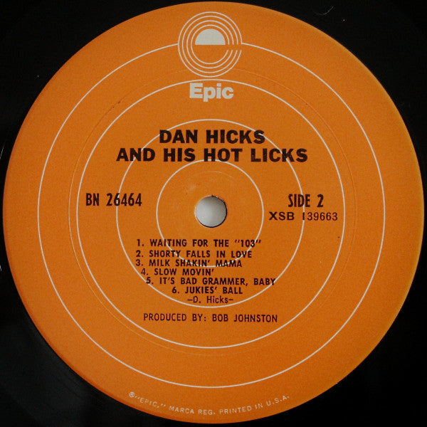 Dan Hicks And His Hot Licks : Original Recordings (LP, Album, RP, San)