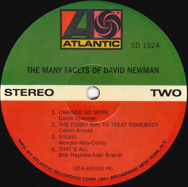 David "Fathead" Newman : The Many Facets Of David Newman (LP, RE)