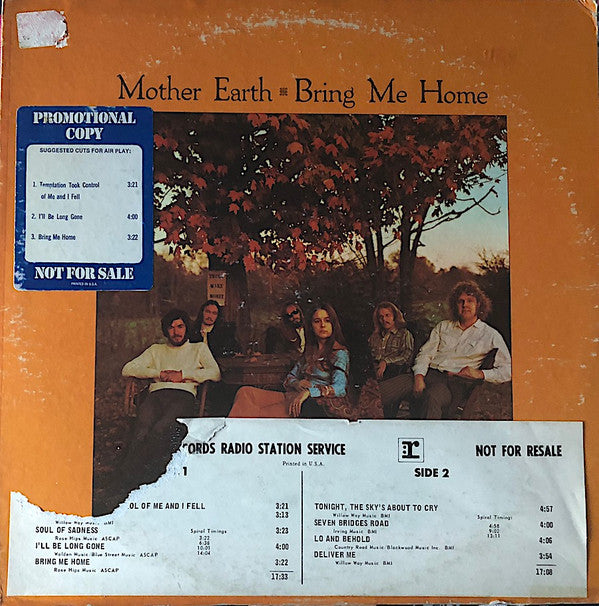 Mother Earth (4) : Bring Me Home (LP, Album, Promo)
