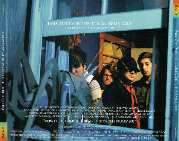 Fall Out Boy : This Ain't A Scene, It's An Arms Race (CD, Single, Promo)
