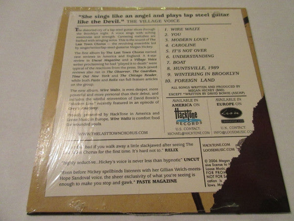 The Last Town Chorus : Wire Waltz (CD, Album, Promo)
