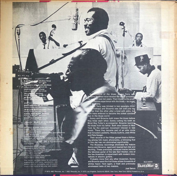 Brownie McGhee And Sonny Terry With Earl Hooker : I Couldn't Believe My Eyes (LP, Album, Quad, Promo)