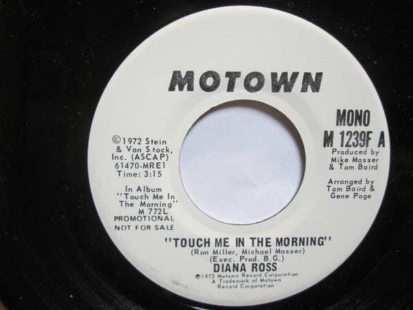 Diana Ross : Touch Me In The Morning  (7", Single, Mono, Promo)