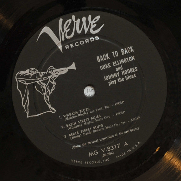 Duke Ellington & Johnny Hodges : Back To Back (Duke Ellington And Johnny Hodges Play The Blues) (LP, Album, Mono, Tru)