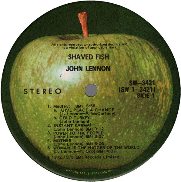 John Lennon, John Lennon, The Plastic Ono Band : Shaved Fish (LP, Comp, Jac)